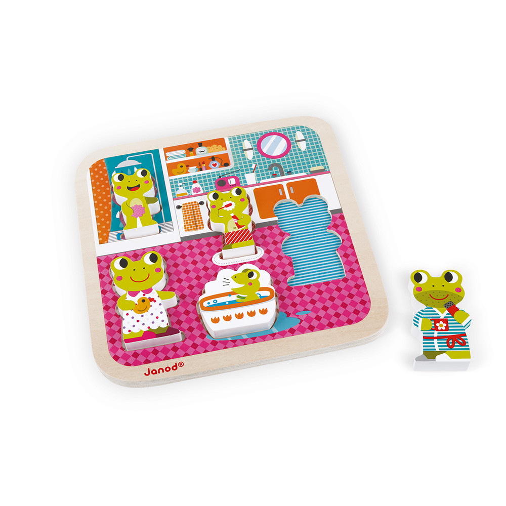 Chunky Puzzle El Baño 5 piezas (madera)