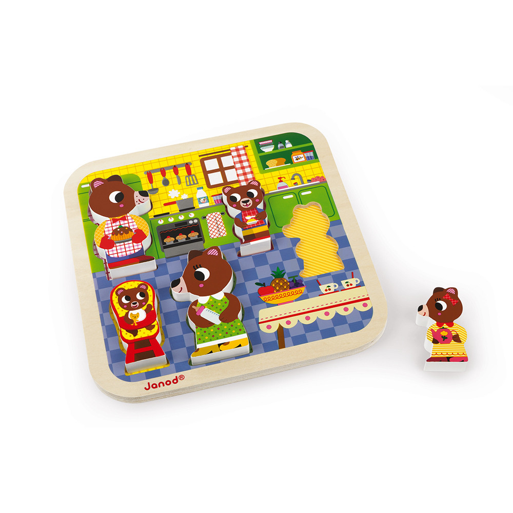 Chunky Puzzle Küche 5 Teile (Holz)