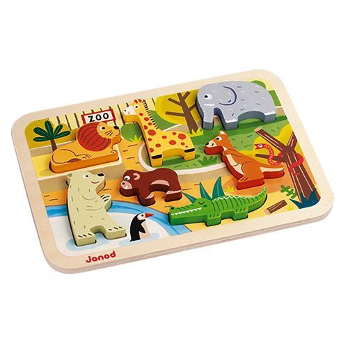 Puzzle Forêt 7 pcs en bois JANOD - Dès 18 Mois