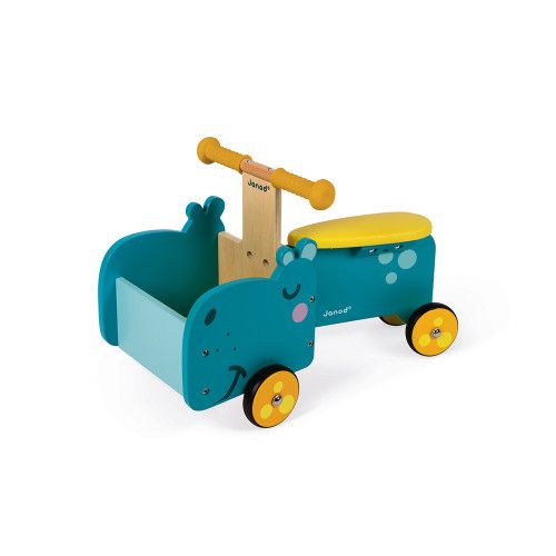 Porteur Hippo en bois éveil motricité enfant à partir de 1 an