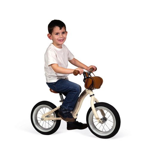 Draisienne Bikloon Métal Vintage Beige, équilibre motricité, plein air extérieur, pour enfant dès 3 ans JANOD