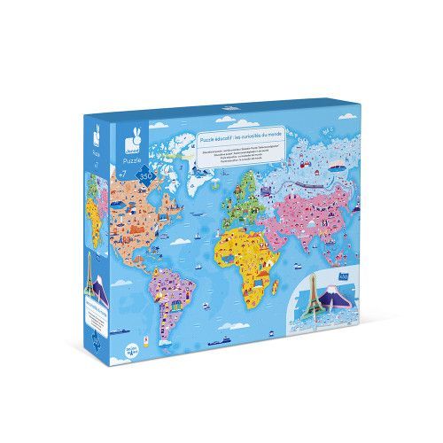 Puzzle Gigante Mappa del Mondo 300 pezzi Janod
