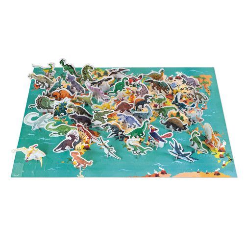 Puzzle géant - Puzzle dinosaure 200 pièces en carton - Janod