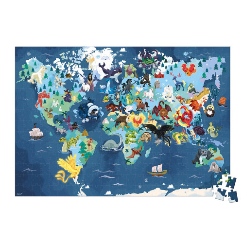 Puzzle éducatif géant Mythes et Légendes 350 pièces, carton, figurines, pour enfant à partir de 7 ans JANOD