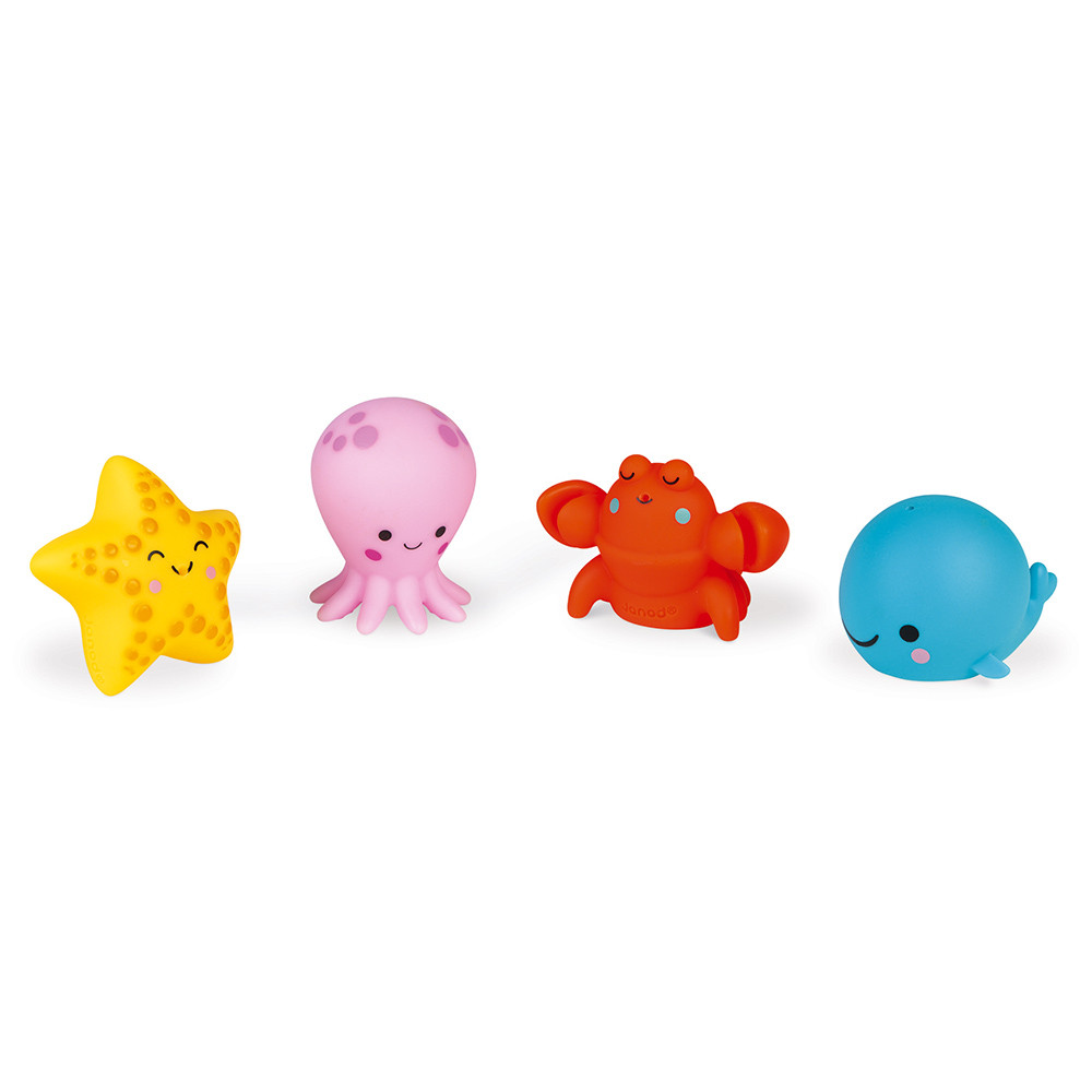 Octopus Badespielzeug 4er Set für die Badewanne 