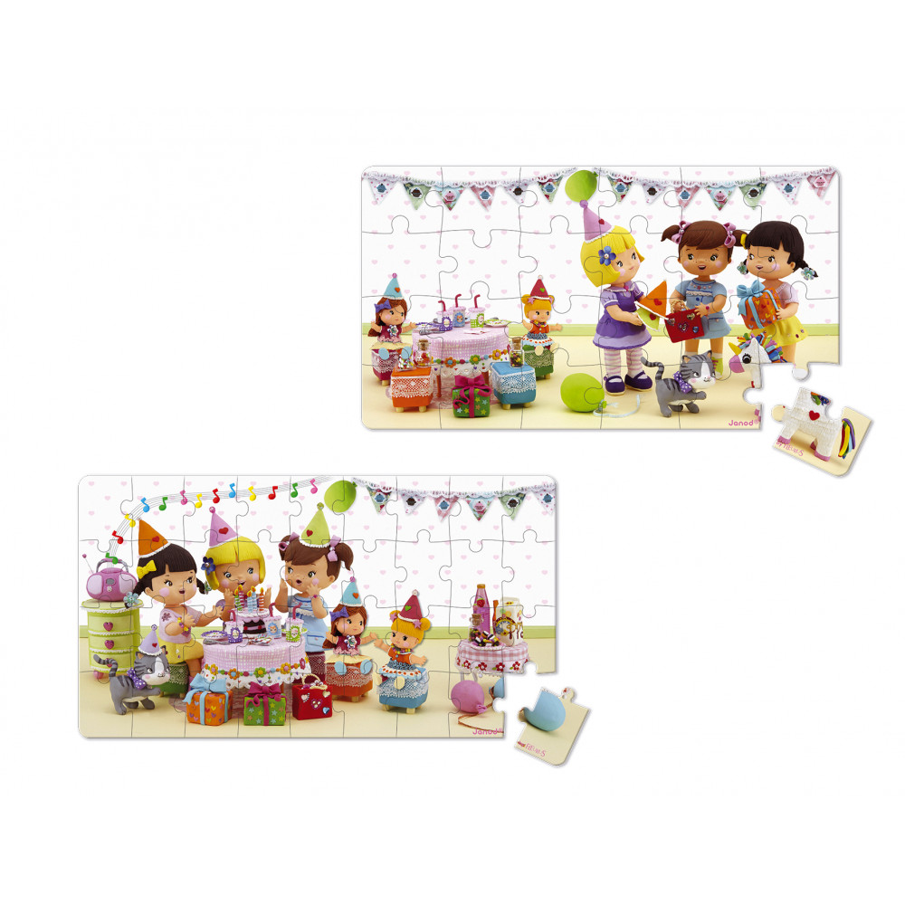 Puzzle Juliette Feiert Geburtstag 2 Motive in Box 20 bis 49teilige