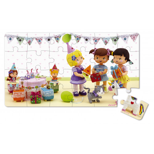 2 Lovely Puzzles Juliette Celebrates Her Birthday To 49 Piece Puzzles Janod J