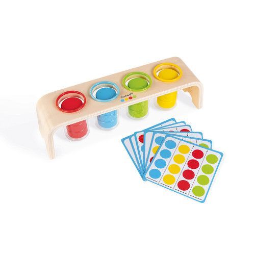 Le tri des couleurs - essentiel en bois, éducatif, éveil, logique, pour enfant à partir de 2 ans JANOD