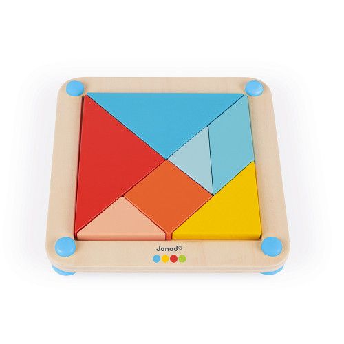 Le Tangram - Essentiel en bois, éducatif, formes, éveil motricité, pour enfant à partir de 2 ans JANOD