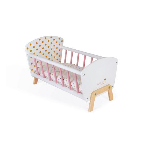 Lit Candy Chic pour poupon en bois rose blanc enfant à partir de 3 ans