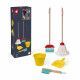 Set de ménage en bois, imitation nettoyage, 5 accessoires, enfant à partir de 3 ans JANOD