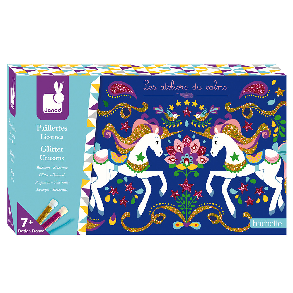 Kit Créatif - Paillettes Licornes : Sable, Paillettes, Dorure & Strass  Janod - J07883