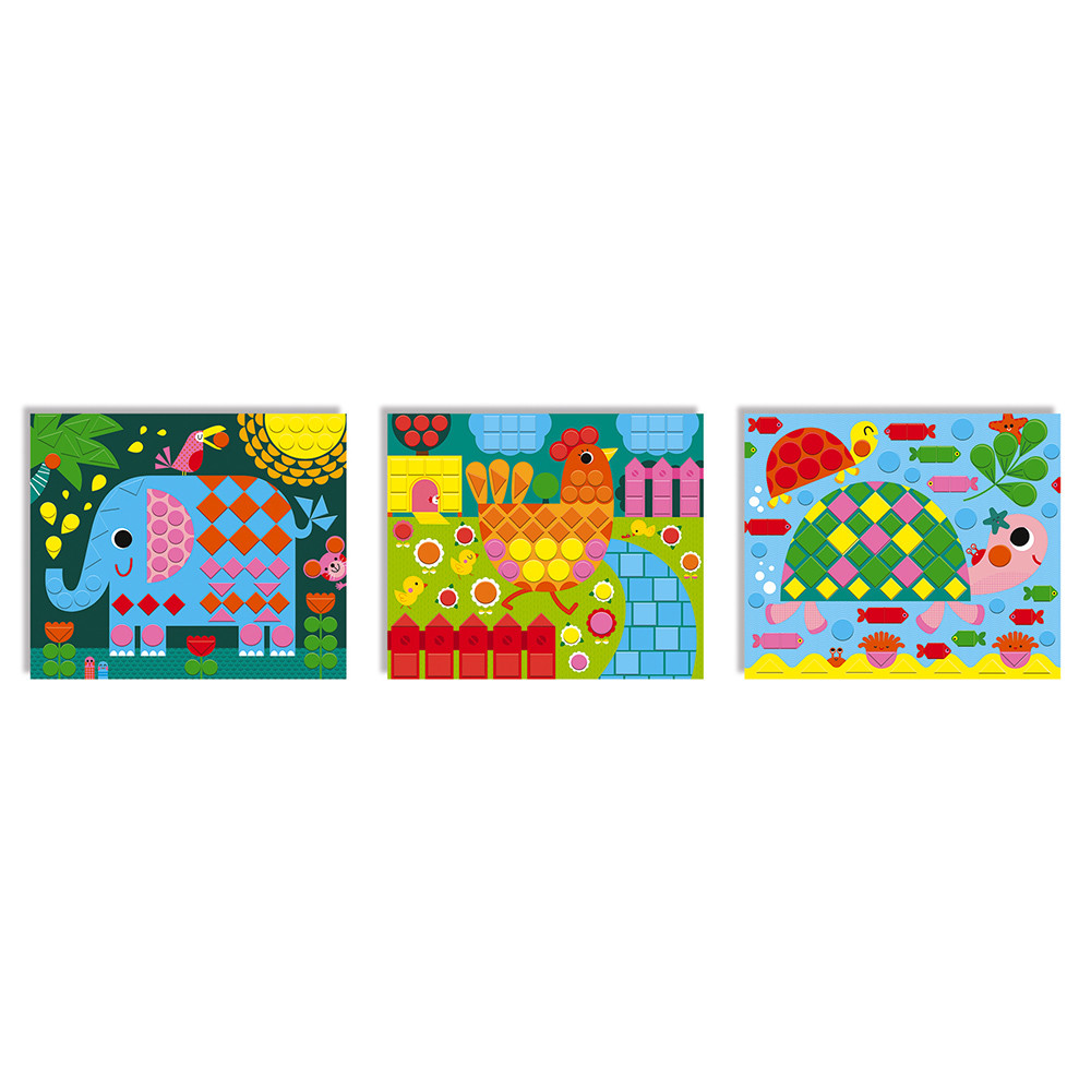 Kit De Pegatinas Reutilizables Janod My Arts & Crafts – 30 Adhesivos De Granja Y Bosque Para Niños De 2 A 4 Años, Incluye Tablero Reversible
