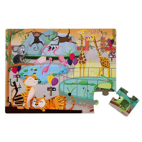 Puzzle Janod bébé, puzzle 20 pièces animaux, enfant 2 ans - Janod