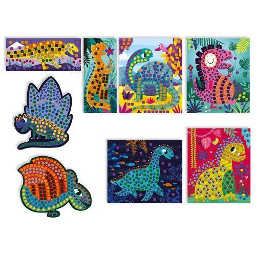 Janod - Coffret Mosaïque Enfant Animaux de la Forêt - Mysterix - Kit Loisir  Créatif Enfant - 2 Tableaux à Réaliser - Autocollants Mousse - Motricité