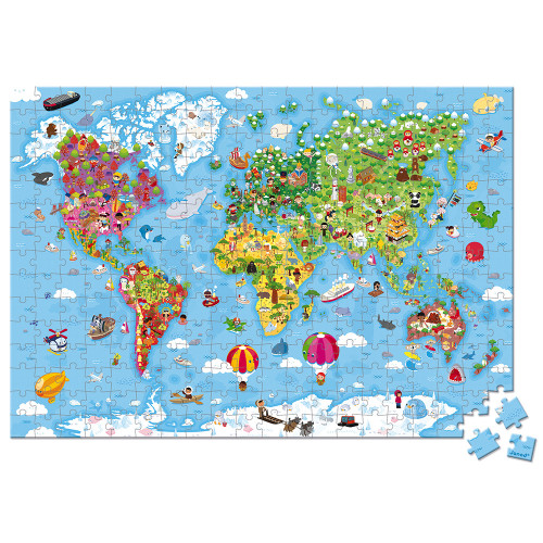 Hat Boxed Giant Puzzle World Map 300 Pieces