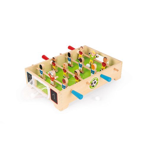 Mini Babyfoot Champions en bois, football, babyfoot de table, jeu de société, pour enfant à partir de 3 ans JANOD