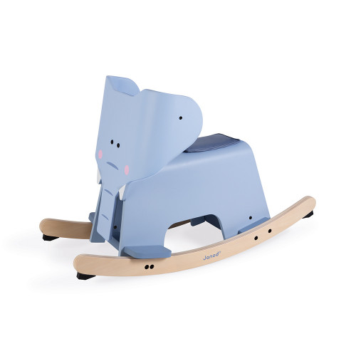 Eléphant à bascule en bois, éveil motricité équilibre, pour enfant à partir de 12 mois JANOD
