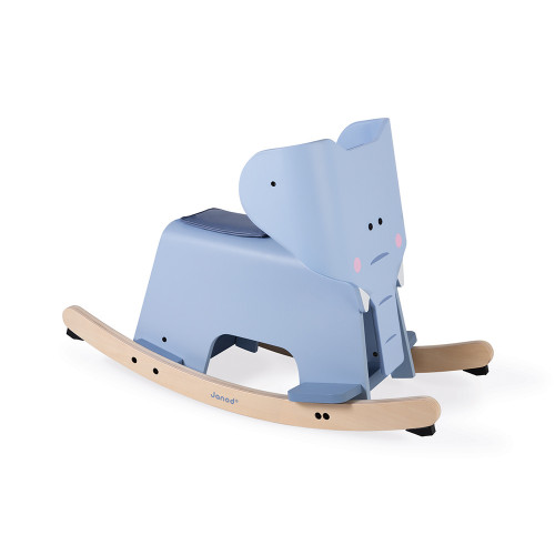 Eléphant à bascule en bois, éveil motricité équilibre, pour enfant à partir de 12 mois JANOD