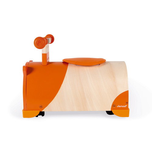 Porteur multidirectionnel Hamster en bois, orange, trotteur, éveil motricité, équilibre bébé, pour enfant dès 12 mois JANOD