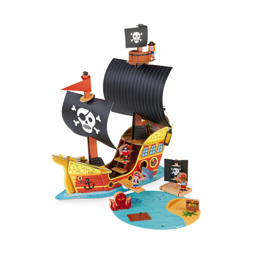 Bateau Pirates Story Carton Et Bois