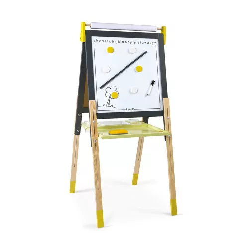 Tableau enfant pliable bois - Tableau magnétique & réglable J09630