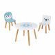Table et 2 chaises Banquise en bois, meuble décoration, bureau chambre, dessin, animaux, pour enfant à partir de 3 ans JANOD