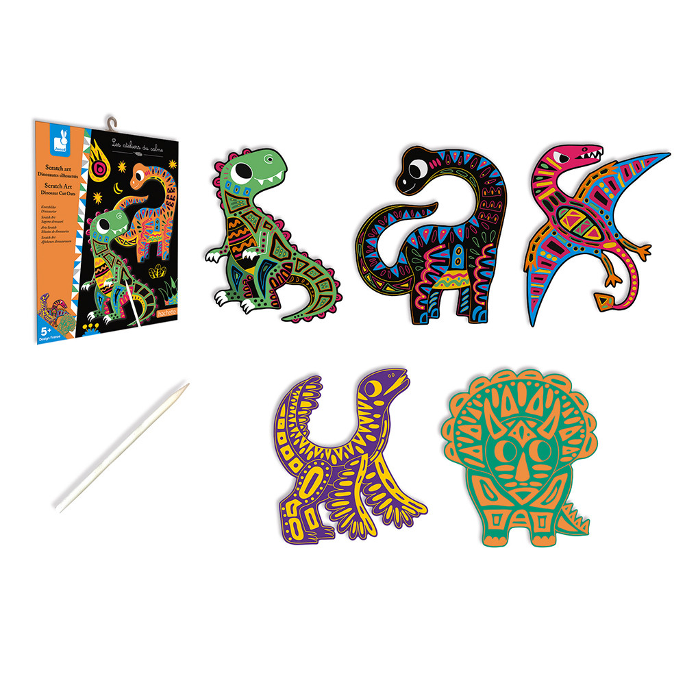 dinosaur scratch art book