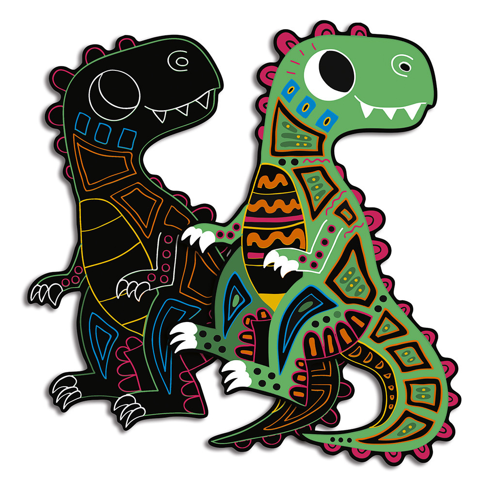 dinosaur scratch art book