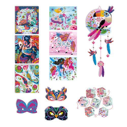 Kit Créatif - Coffret Multi-Activités 11 Décos Girly, loisir créatif, DIY, hachette, décoration, pour enfant dès 7 ans JANOD