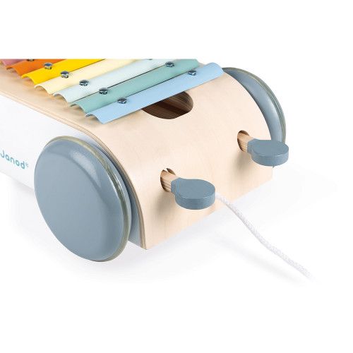 Xylo roller sweet cocoon en bois, xylophone, jouet à tirer, éveil musical sonore, motricité bébé, pour enfant dès 18 mois JANOD