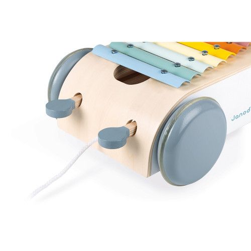 Xylo roller sweet cocoon en bois, xylophone, jouet à tirer, éveil musical sonore, motricité bébé, pour enfant dès 18 mois JANOD