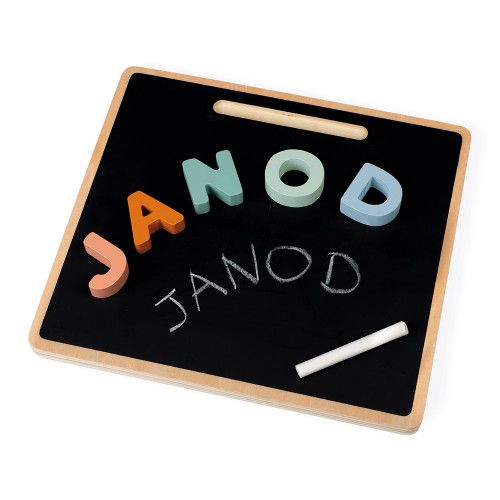 Puzzle Alphabet Sweet Cocoon en bois, design, lettres, éducatif, motricité, ardoise pour enfant à partir de 2 ans JANOD