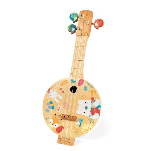 Janod Holz Musikinstrument für Kinder mit Hübschen Pure Banjo 