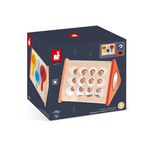 Les Miroirs - Essentiel en bois, jouet éveil bébé, motricité, pour enfant à partir de 18 mois JANOD