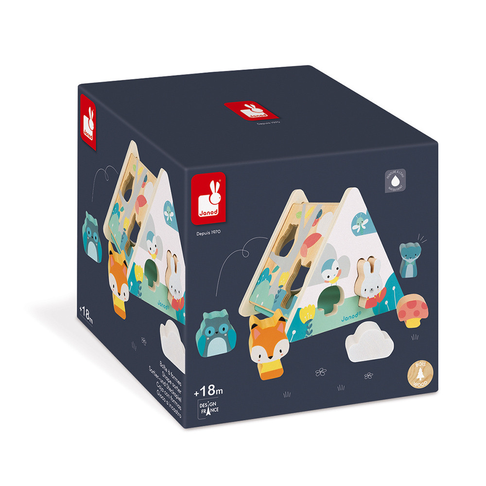 Pure Shape Sorter (wood) Shapes & Colours Janod J05150