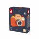 Appareil Photo Sonore en bois et silicone, imitation, éveil sonore musical, caméra, orange, pour enfant dès 18 mois JANOD
