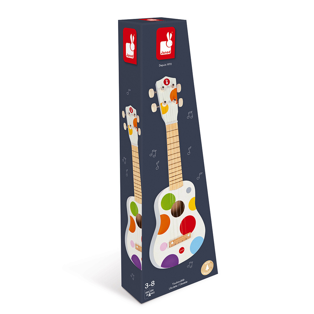 Ukulele Confetti (wood) Musical toys Janod J07597