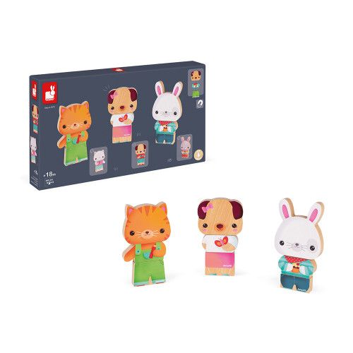 Funny Magnet - Animaux de compagnie (bois)