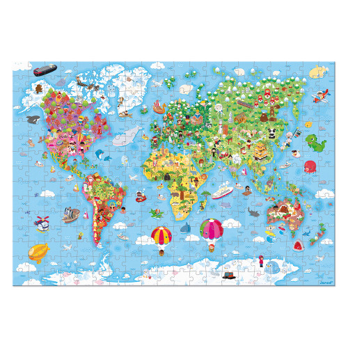 Valise Puzzle Géant Monde 300 pcs