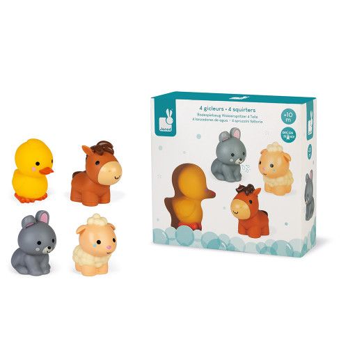 Jouets de bain - Jouets de bain - Set de 4 animaux qui giclent de