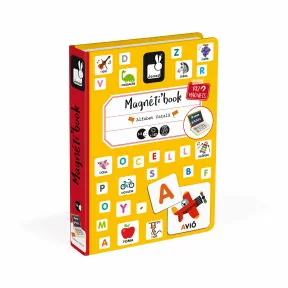 Janod MagnetiBook 143 pc Magnetic Educational Alphabet Game for Learning to  Read and Write - Book Shaped Travel/ Storage Case included - STEM Toy for