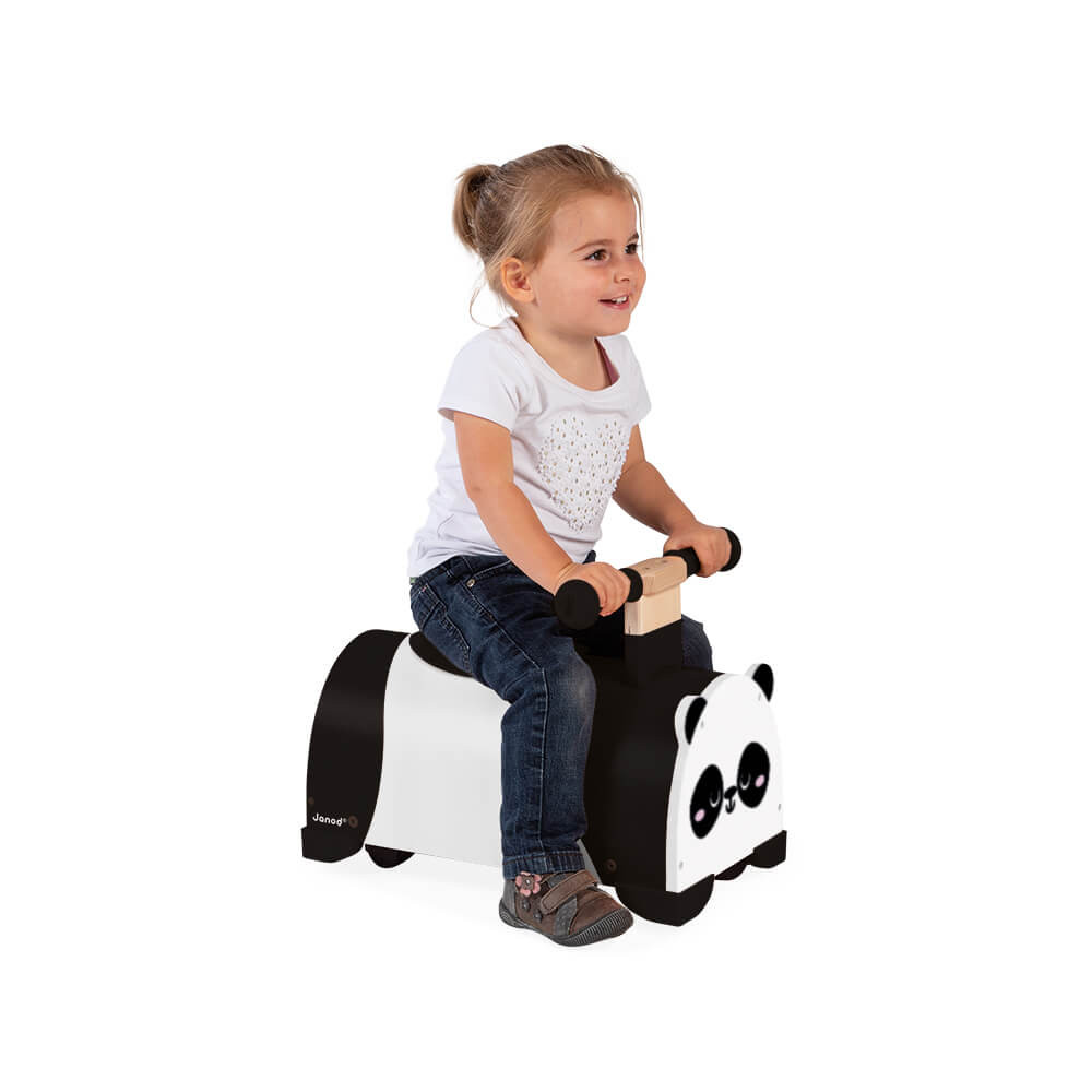 Porteur Enfant Bois Janod Hippo - Avec Casier Rangement, Roues Silencieuses | Pour Apprentissage Équilibre Dès 1 An