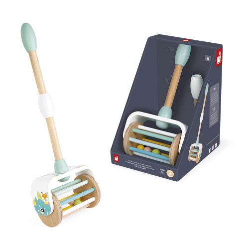 Jouet à Pousser Pure en bois, éveil motricité bébé, marche, hauteur ajustable, pour enfant à partir de 18 mois JANOD
