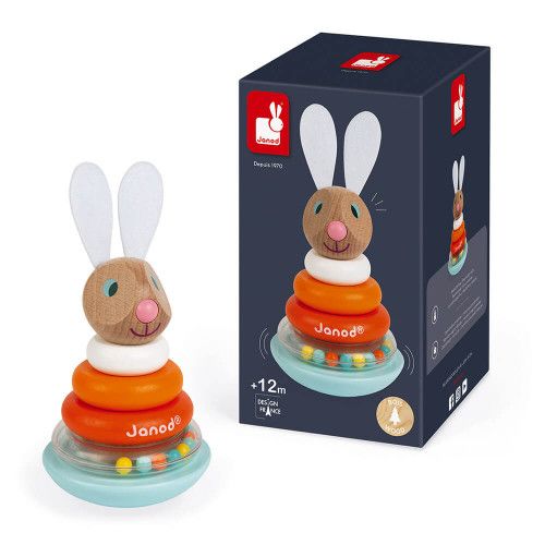 Stacking Rabbit Rocking Roly Poly Baby Classic Educational Toy 