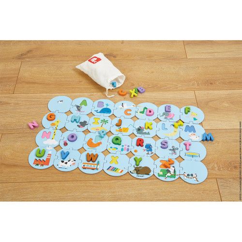 Alphabets en bois Puzzle jouets pour enfants 3 4 5 ans, Plateau de puzzles