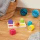 Puzzle 6 cubes sensoriels en bois, motricité éveil toucher, multicolore, pour enfant à partir de 12 mois JANOD