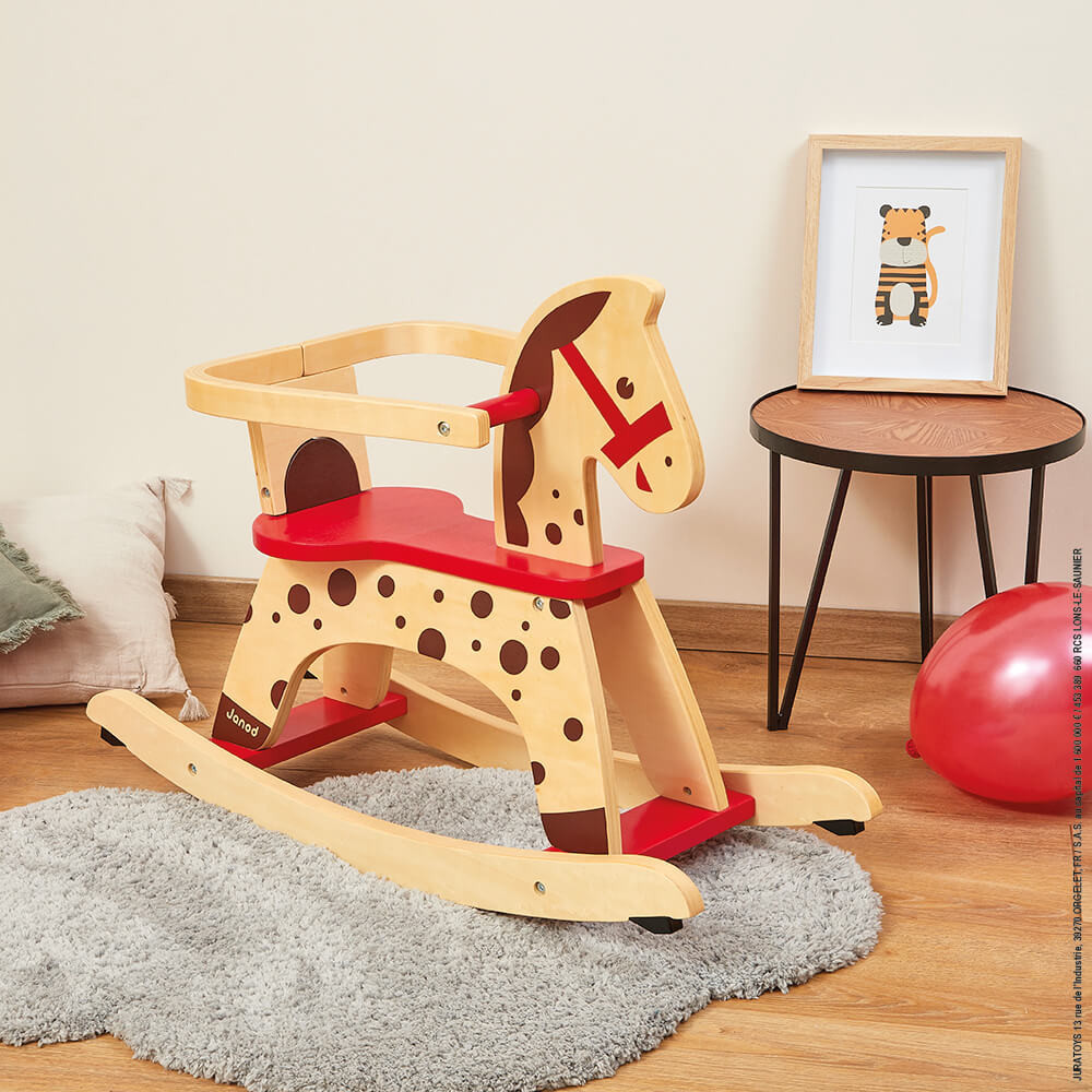 Cheval bascule bois Jouet cheval à bascule en bois pour bébé et enfant Janod