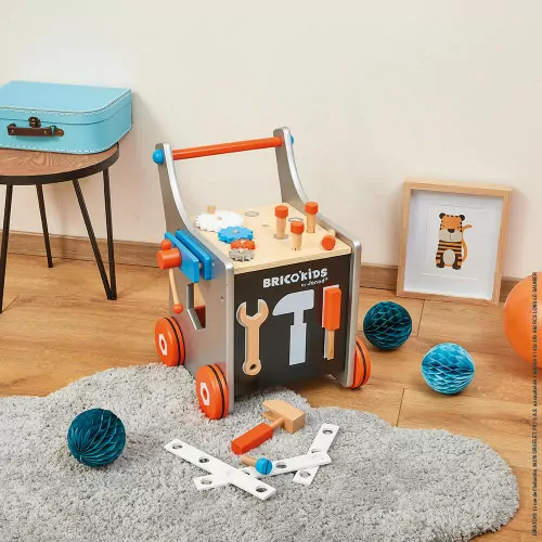 Etabli bois enfant - Chariot d'outils en bois - Janod