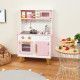 Grande Cuisine Candy Chic en bois sonore et lumineuse rose 6 accessoires enfant à partir de 3 ans